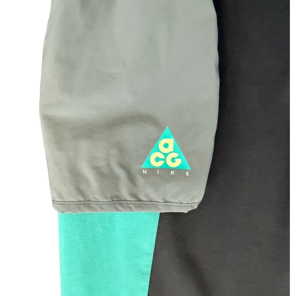 Nike ACG Gray Teal Blue External Zippered Pockets Sweatpants Joggers size L